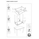 Стол обеденный SIGNAL DAMAR серый 80/60